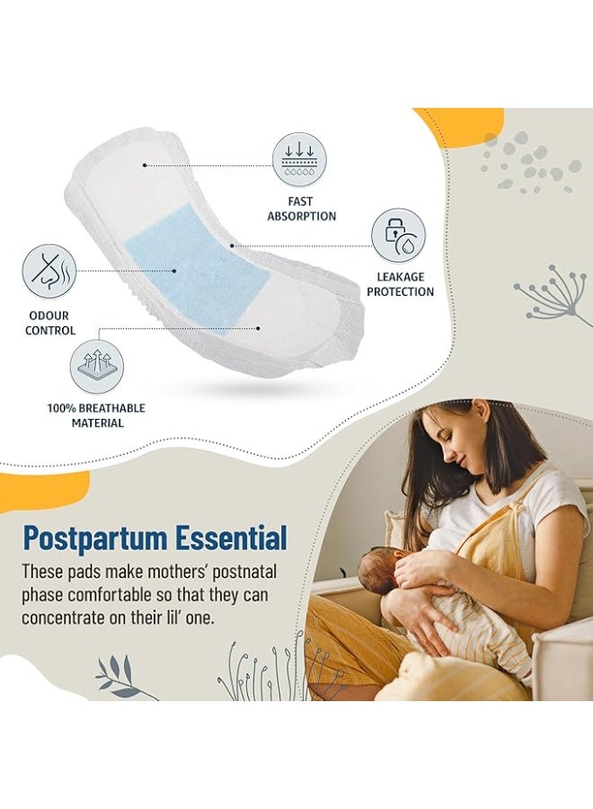 LuvLap Extra Absorbent Maternity Pad, Pack of 10 Pads, 0-2 Weeks Post-Birth, After Delivery Pad for Heavy Flow, Sanitary-Pad for Women, Ultra Soft-Pads for Maternity Flow, Postpartum Bleeding - Image 2